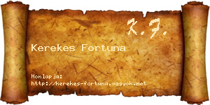 Kerekes Fortuna névjegykártya
